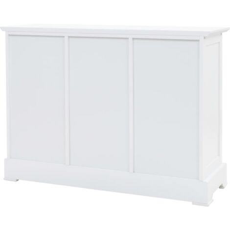 vidaXL Credenza con 3 Ante in MDF e Legno di Pino 105x35x77,5 cm