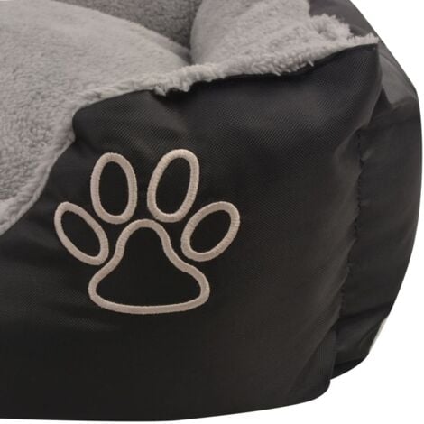 vidaXL Cuccia per Cani con Cuscino Imbottito Taglia L Nero