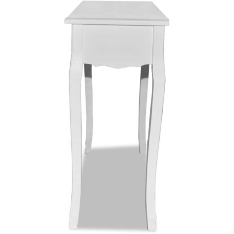 vidaXL Tavolo Consolle da Trucco Bianco