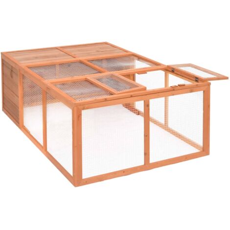 vidaXL Gabbia per Animali da Giardino 150x100x50 cm Massello di Abete