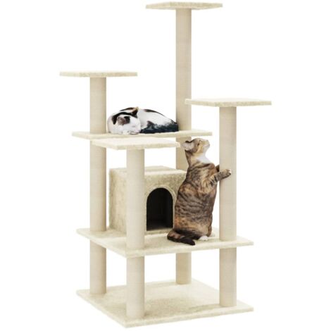 VidaXL Albero per gatti con tappeto tiragraffi in sisal 90 cm