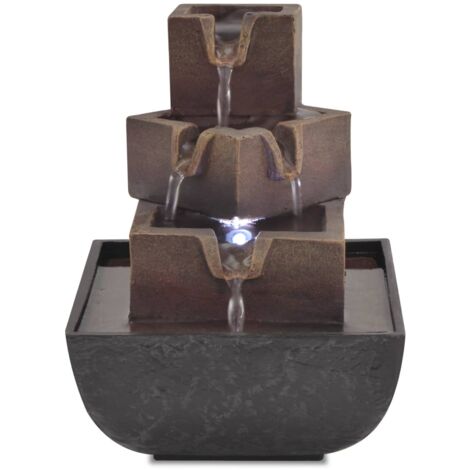vidaXL Fontana da Interni con Luce a LED in Poliresina
