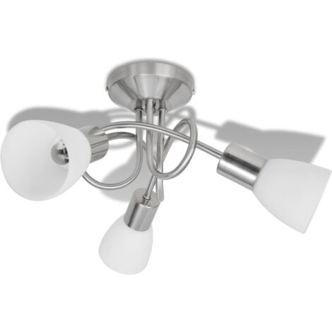 Lampada da Soffitto con Diffusori in Vetro per 3 lampadine E14