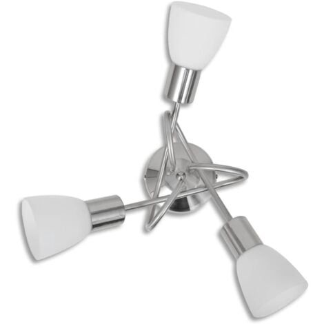 Lampada da Soffitto con Diffusori in Vetro per 3 lampadine E14