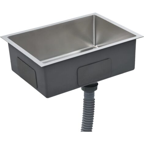 vidaXL Lavello da Cucina Lavorato a Mano con Filtro in Acciaio Inox