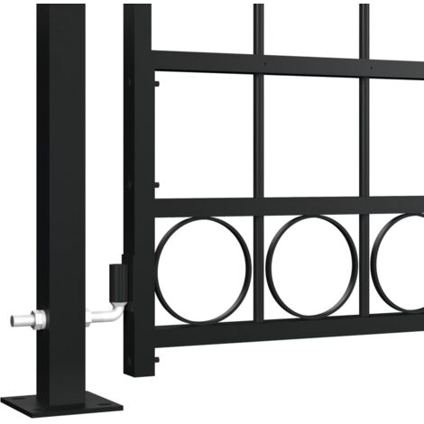 VidaXL Paletti Per Recinzione In Alluminio Con Base Acciaio | 2 Pezzi 185 Cm Argento Per Pannelli Spessi 2 Cm - Foto 6