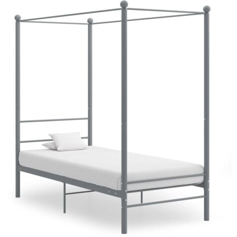 vidaXL Struttura Letto Metallo Bianco 100x200 cm