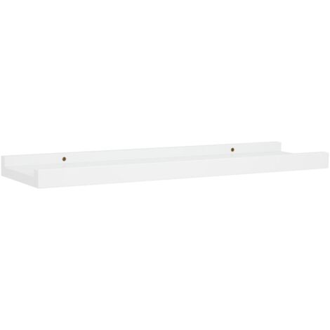 vidaXL Mensole con Sporgenza 2 pz Bianche 40x9x3 cm MDF