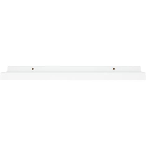 vidaXL Mensole con Sporgenza 2 pz Bianche 40x9x3 cm MDF