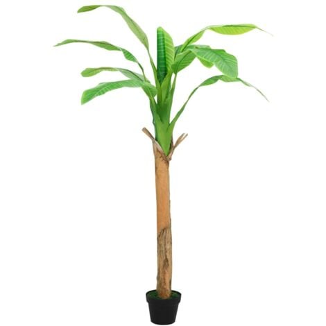 Albero di Banane Artificiale con Vaso 165 cm Verde