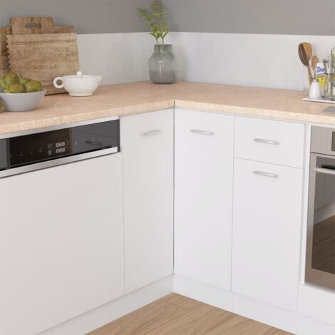 Vidaxl Piano da cucina angolare Grigio in Truciolato