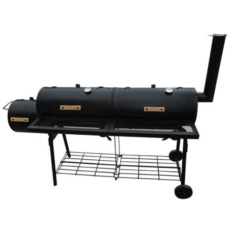 vidaXL Barbecue con Affumicatore Nevada XL Nero