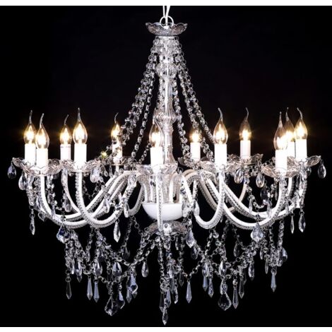 Lampadario classico vetro 1600 cristalli, a sospensione