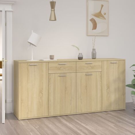 VidaXL Credenza In Legno Multistrato Rovere Sonoma – 60x35x70 Cm, Con Gambe In Ferro, Stabile E Versatile