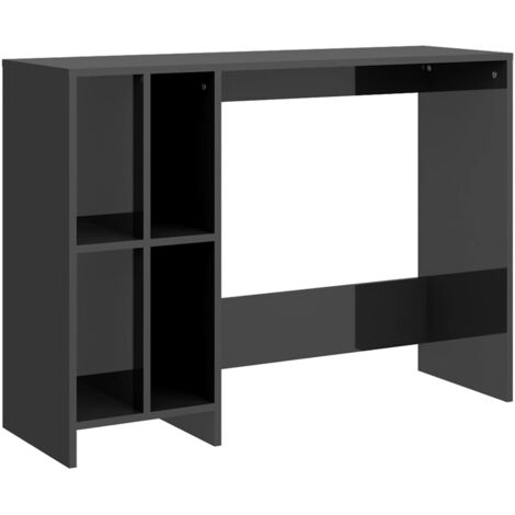 Vidaxl - scrivania Nero lucido 102,5x35x75 cm in Truciolato