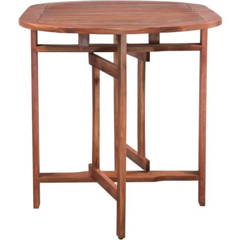 vidaXL Tavolo da Giardino  120x70x74 cm in Massello di Acacia