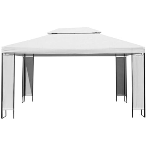 vidaXL Gazebo con Stringa di Luci LED Bianco 3x4 m