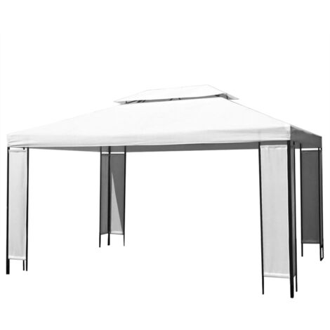 vidaXL Gazebo con Stringa di Luci LED Bianco 3x4 m