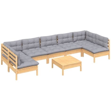 Set Giardino 4 Pezzi VidaXL In Legno Acacia Con Cuscini | Divano, Panche E Tavolino | Stile Vintage - Foto 13