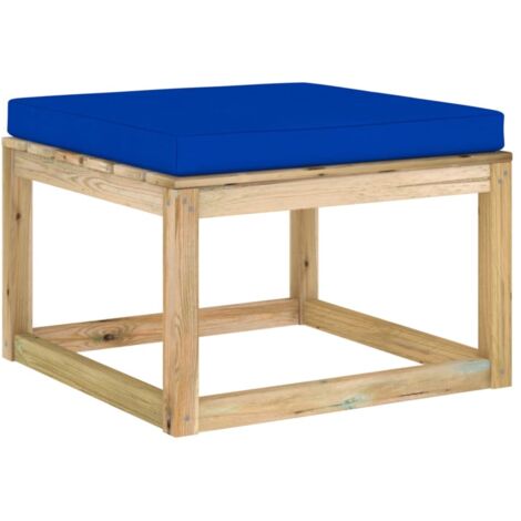 Sgabello Da Giardino In Legno Di Acacia Con Cuscino - VidaXL, 60x60x29 Cm, Per Esterni - 2