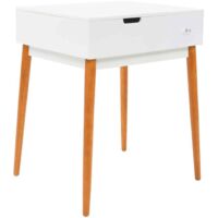 vidaXL Tavolo da Trucco con Sgabello Rosa 65x36x128 cm Paulownia e MDF