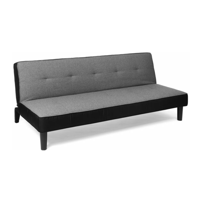 Sofá-Cama Ares Tejido Gris - Negro 180cm (ancho) x 94cm (alto)