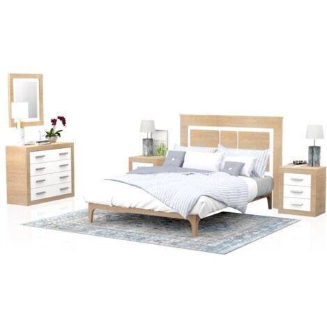 Dormitorio Kira 4C Cambria - Blanco (ancho) x 119cm (alto) (1/5)