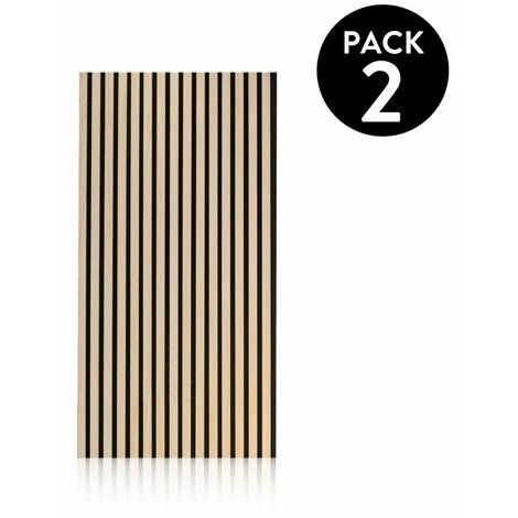 Pack 2 paneles acústicos Noiseless 120 Negro - Roble 60cm (ancho) x 120cm (alto) (1/5)