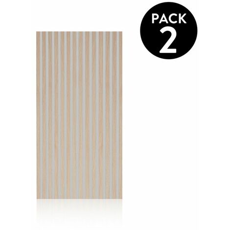 Pack 2 paneles acústicos Noiseless 120 Gris - Roble 60cm (ancho) x 120cm (alto)