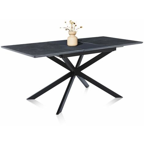 Mesa de comedor extensible Onix Negro 80cm (ancho) x 75cm (alto) (1/5)