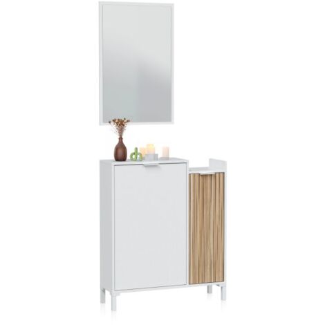 Recibidor Nitza Blanco Artik (Blanco Mate) - Natur (ancho) x 91cm (alto)