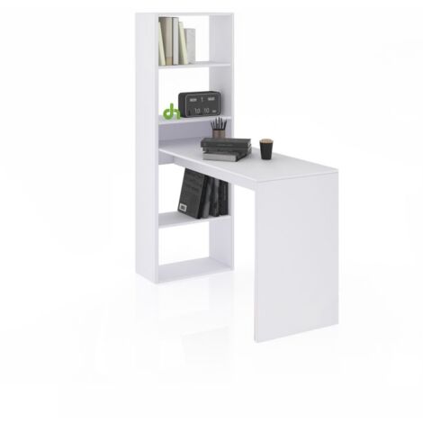 Mesa de escritorio con estantería Cosmic Blanco Artik (Blanco Mate) (ancho) x 71cm (alto)