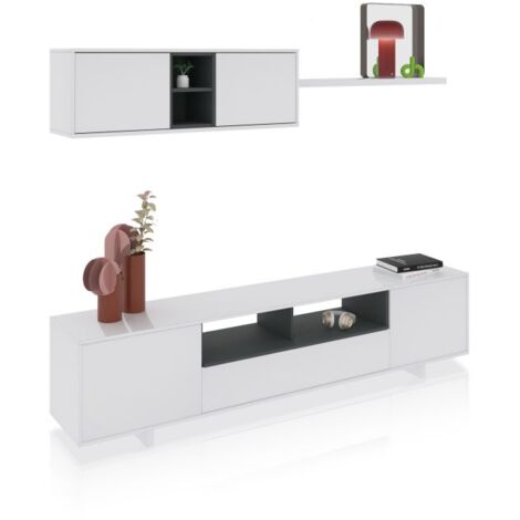 Salón Kenzo Blanco Brillo - Gris Antracita (ancho) x 46cm (alto) (1/5)