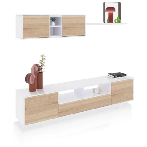 Salón Kenzo Blanco Brillo - Roble Canadian (ancho) x 46cm (alto) (1/5)