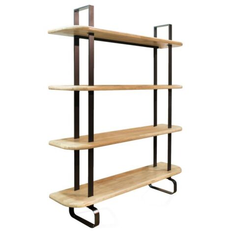 Estantería alta Padma Negro - Roble (ancho) x 180cm (alto) (1/5)