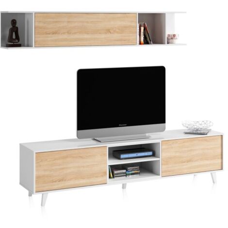 Salón Niva Blanco Brillo - Roble Canadian (ancho) x 54cm (alto) (1/5)