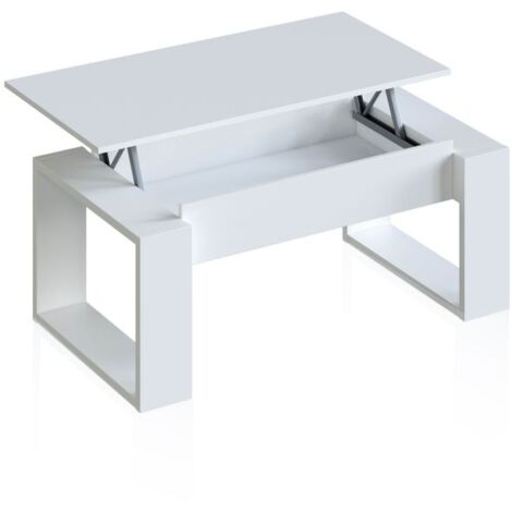 Mesa de centro elevable Neo Blanco Artik (Blanco Mate) 55cm (ancho) x 45cm (alto)