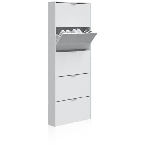 Zapatero Nia 5 Puertas Blanco Brillo (ancho) x 180cm (alto)