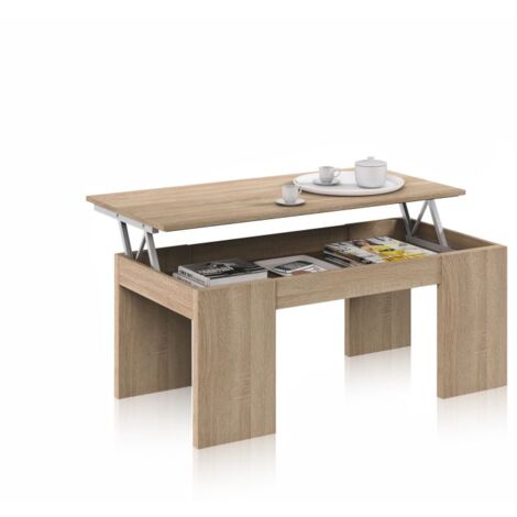 Mesa de centro elevable Calex Roble Canadian 50cm (ancho) x 45cm (alto) (1/5)