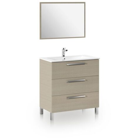 Pack de baño con lavabo cerámico Feel Roble (ancho) x 57cm (alto) (1/5)