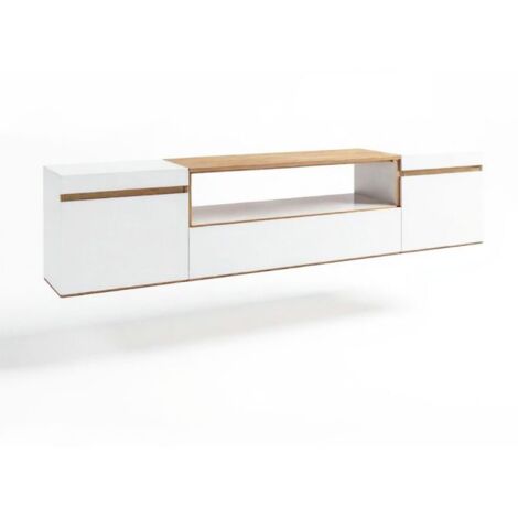 Mueble TV Kavos Wall Blanco - Roble Arena (ancho) x 45cm (alto) (1/5)