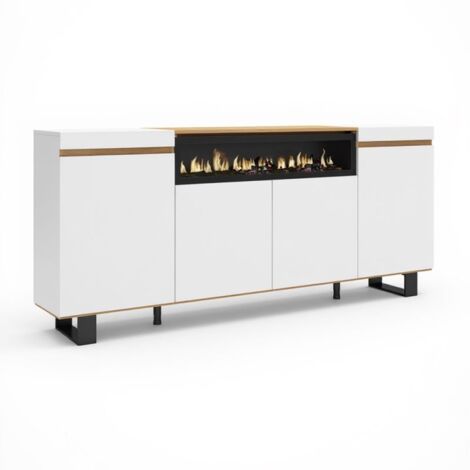 Aparador Kavos Up Chimenea Blanco - Roble Arena (ancho) x 87cm (alto) (1/3)