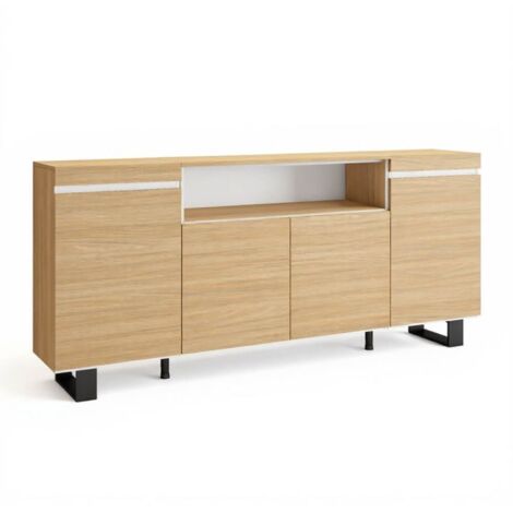 Aparador Kavos Up Roble Arena- Blanco (ancho) x 87cm (alto) (1/3)