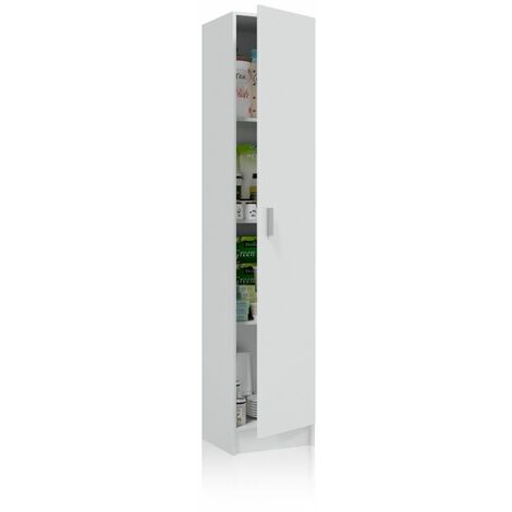 Armario multiusos 1 columna Blanco 37cm (ancho) x 180cm (alto)