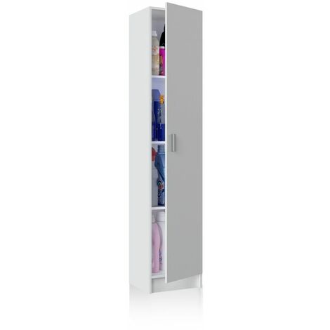 Armario multiusos 1 columna Blanco 37cm (ancho) x 180cm (alto)