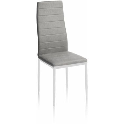 Pack 6 sillas de comedor Yuri Gris oscuro–Blanco 39cm (ancho) x 97cm (alto)