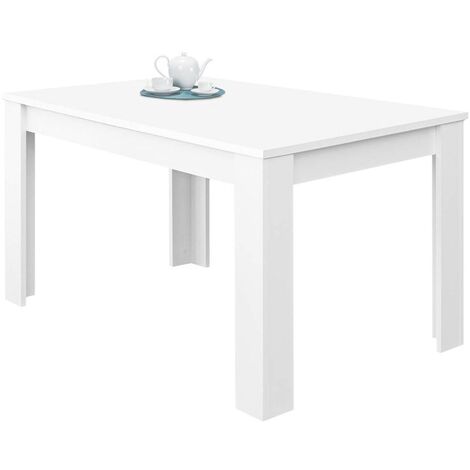 Mesa de comedor extensible Kendra 123 Blanco Artik (Blanco Mate) 123–173cm (ancho) x 78cm (alto)