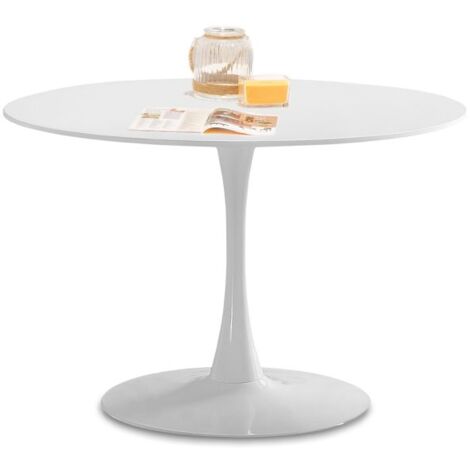 Mesa circular Gina Blanco 110cm (ancho) x 75cm (alto) (1/5)