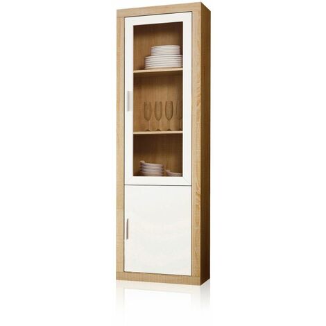 Vitrina Nuka 2 puertas Cambria - Blanco (ancho) x 193,2cm (alto)