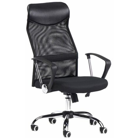 Silla de oficina Mega Negro Polipiel - Negro 3D 60,5cm (ancho) x 116,5cm (alto) (1/4)